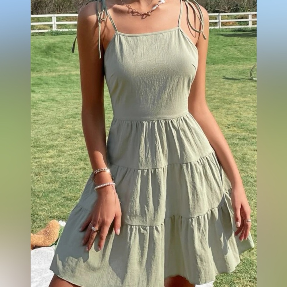 Ruffle Open Back Dress